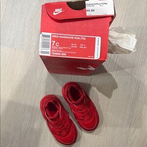 Nike Kids Red Huarache Sneakers